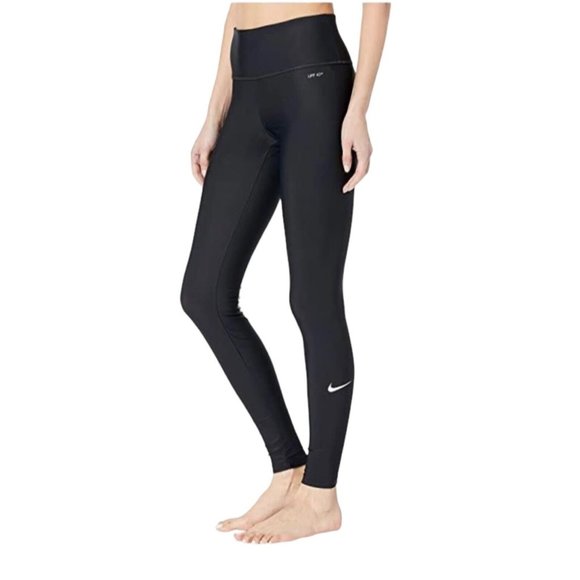 Nike Other - NWT Nike Swim Legging Womens Size S Black Essential Slim Long Stretch Waistband